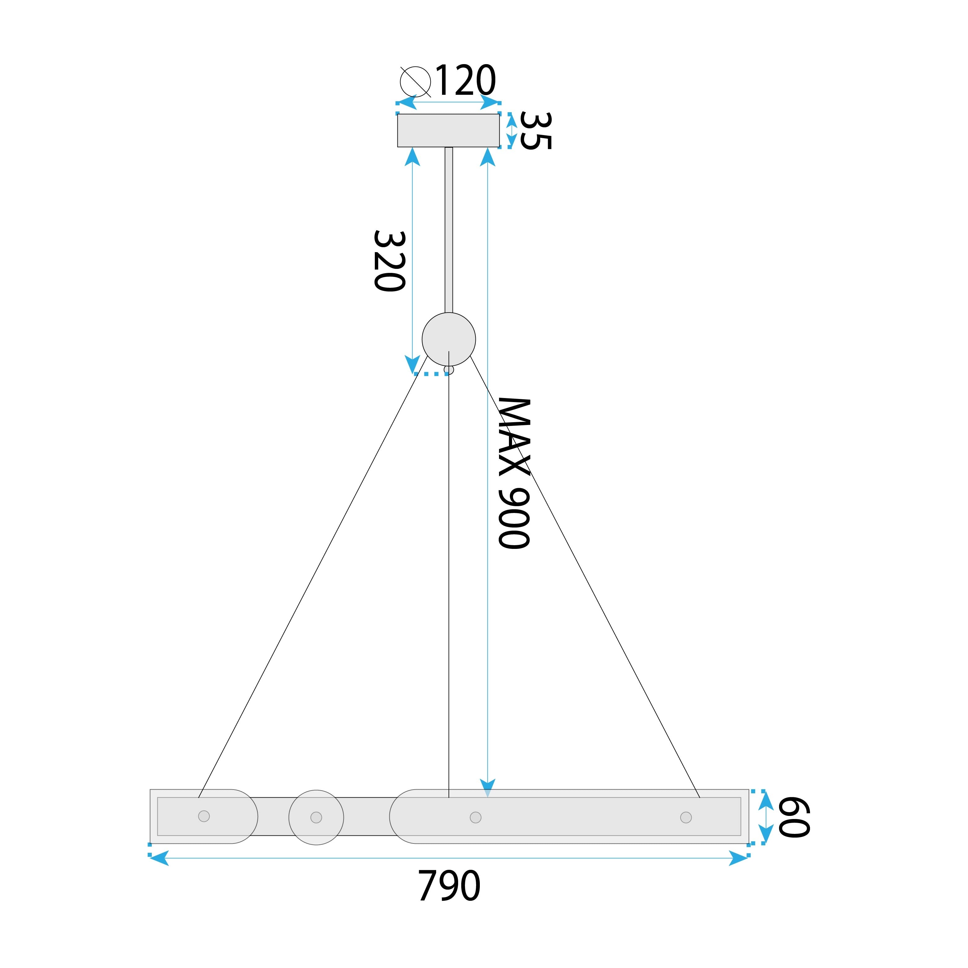 Lampa Wisząca Led App1549-cp + Pilot  6