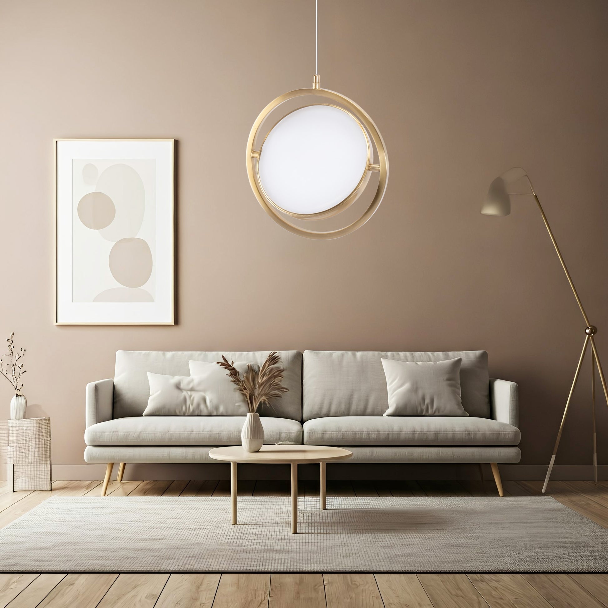 Lampa Wisząca Led App1791-cp Złota Szczotkowana  5