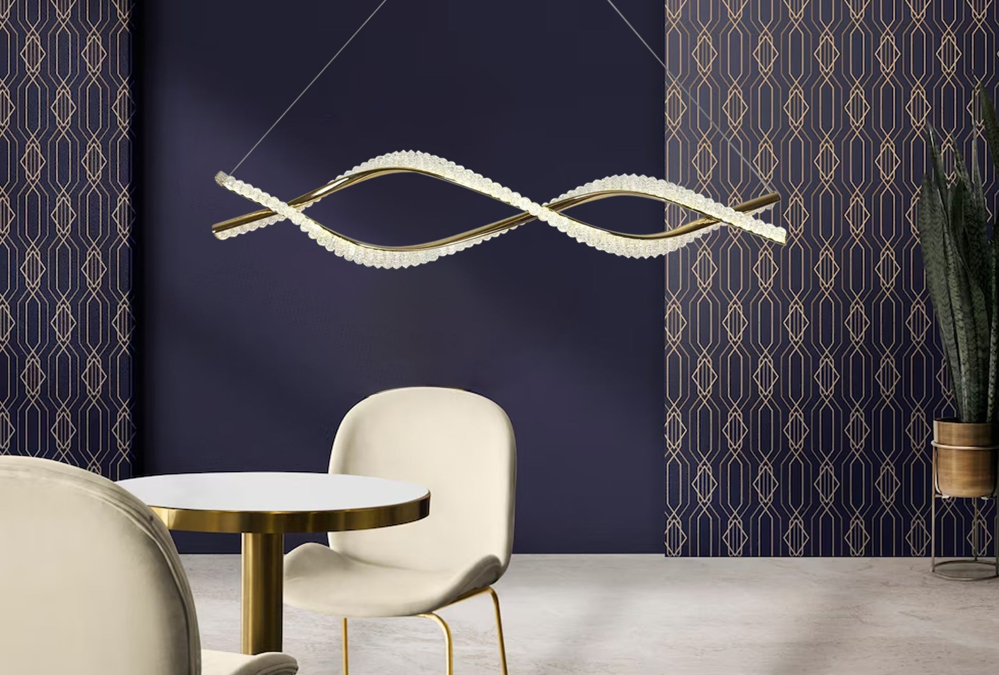 Lampa Wisząca Led G033-cp Złota  4