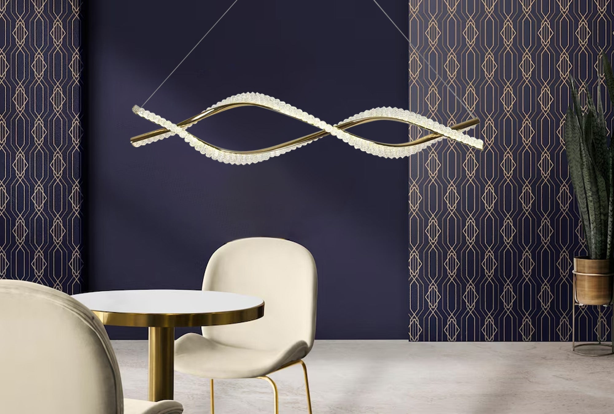 Lampa Wisząca Led G033-cp Złota  4