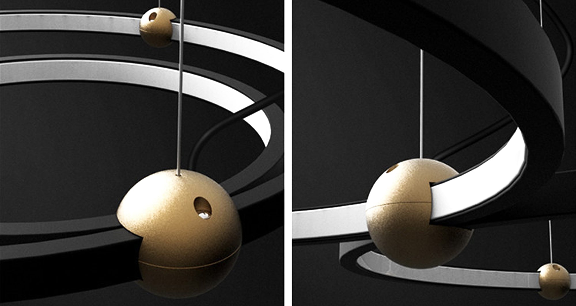 Lampa Ring Led + Pilot APP692-30-50 Czarna  3