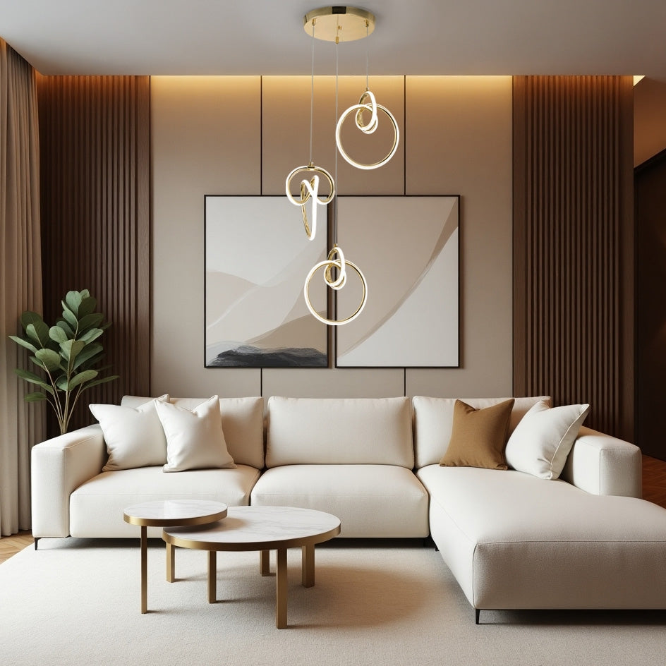 Lampa Wisząca Led G072-3cpr Złota  8