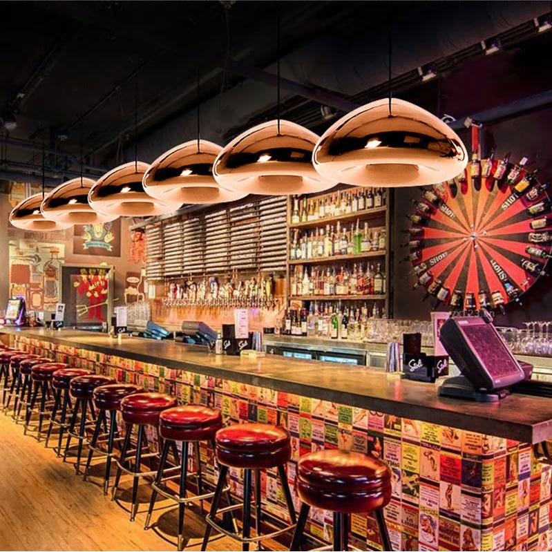 Lampa Sufitowa Wisząca Szklana Lustrzana APP323-1CP Złota  6