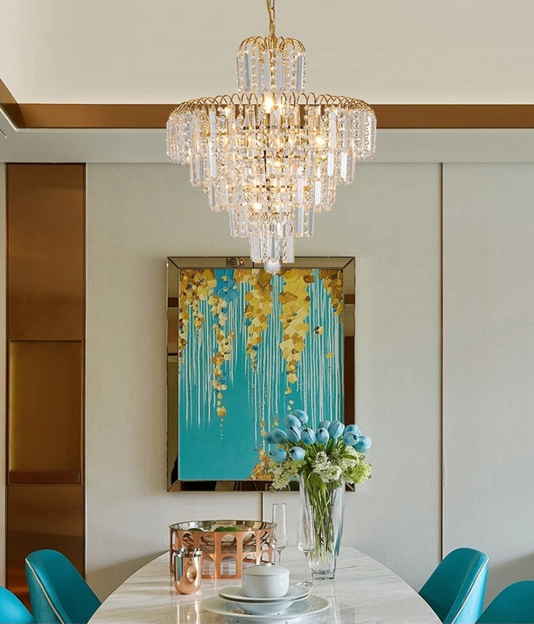 Kryształowa Lampa Sufitowa 312358 Złota  5