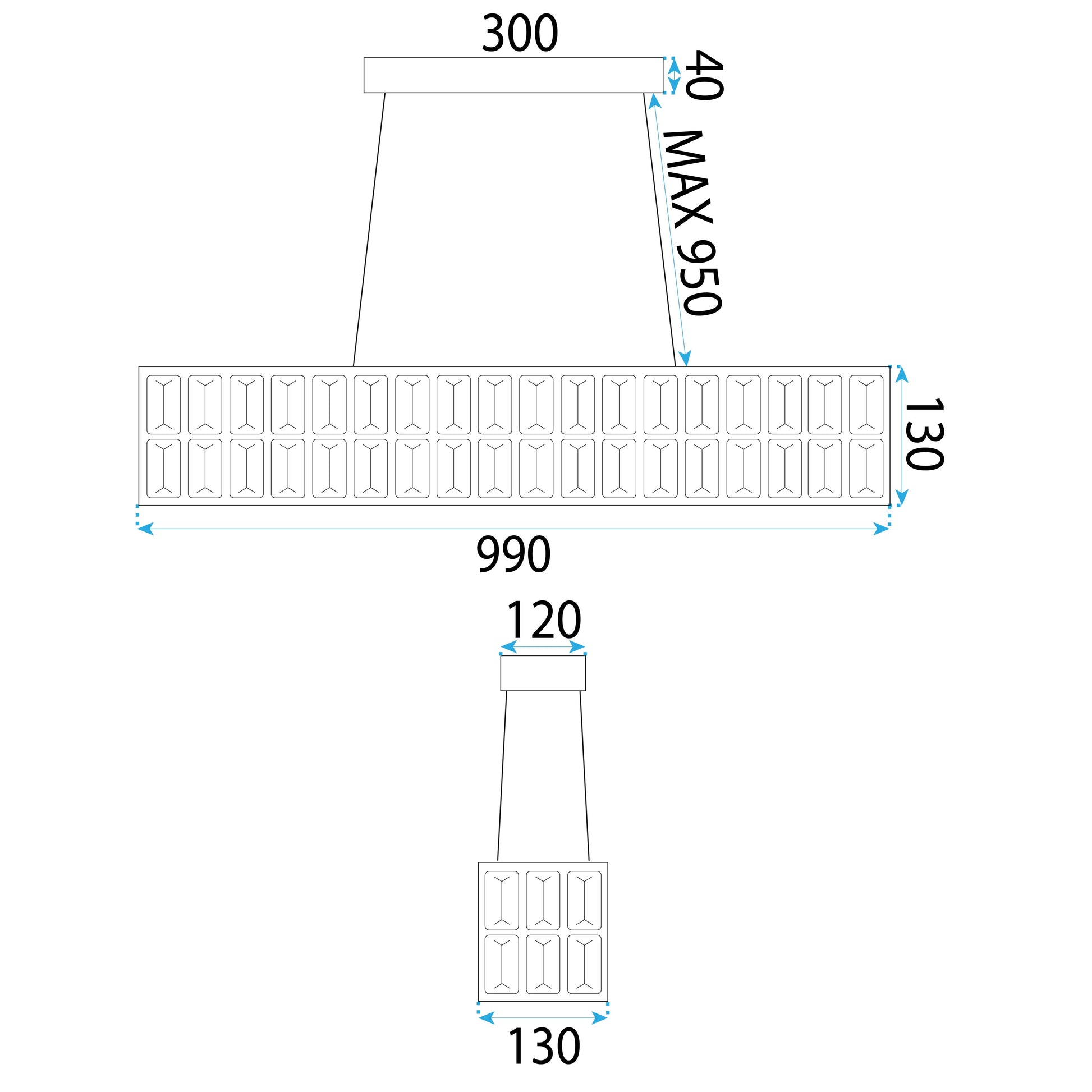 Lampa Sufitowa Wisząca Led App1566-cp Gold  10