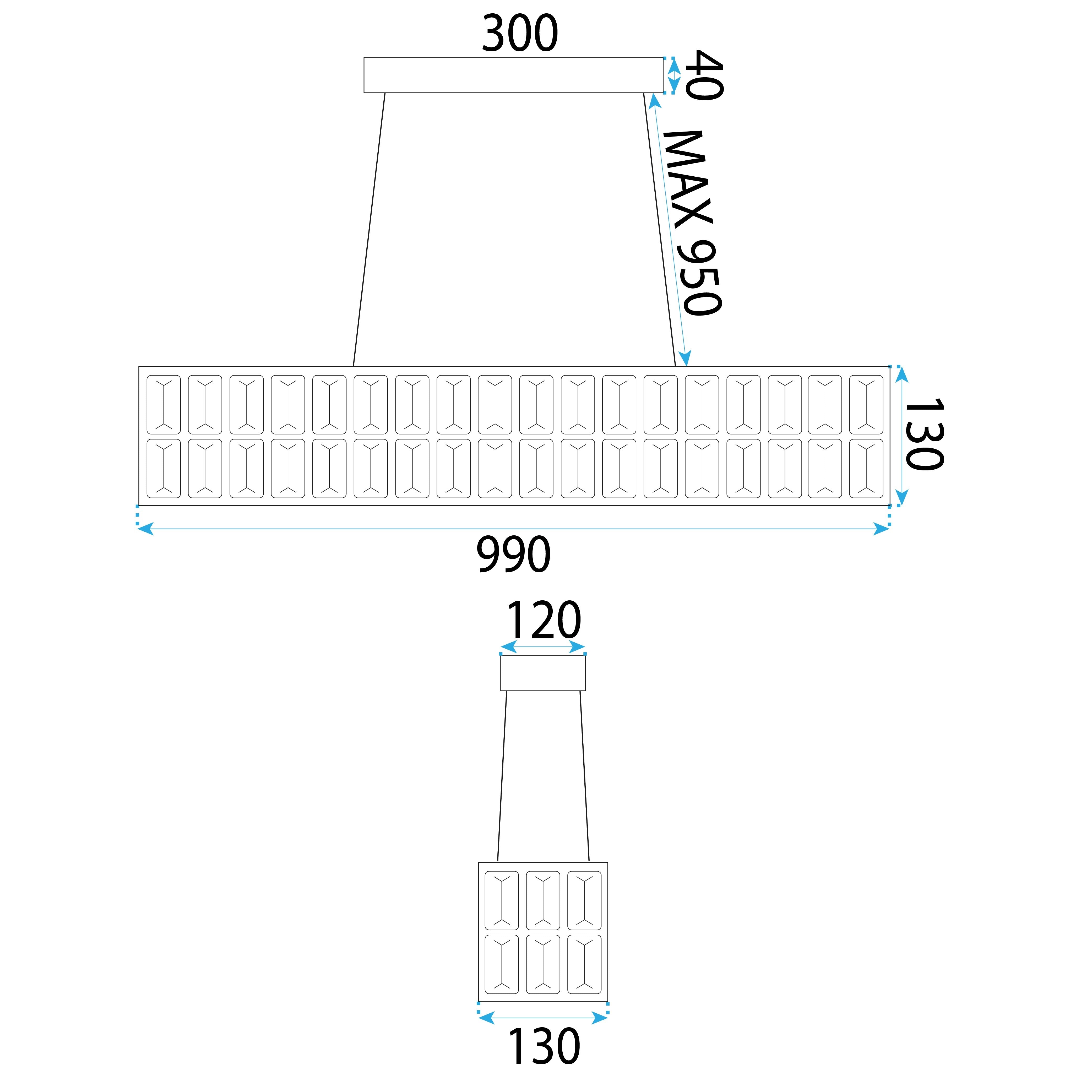 Lampa Sufitowa Wisząca Led App1566-cp Gold  10