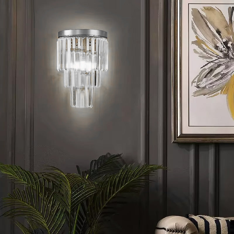 Lampa Kryształowa Kinkiet APP1536-1W Chrom  2