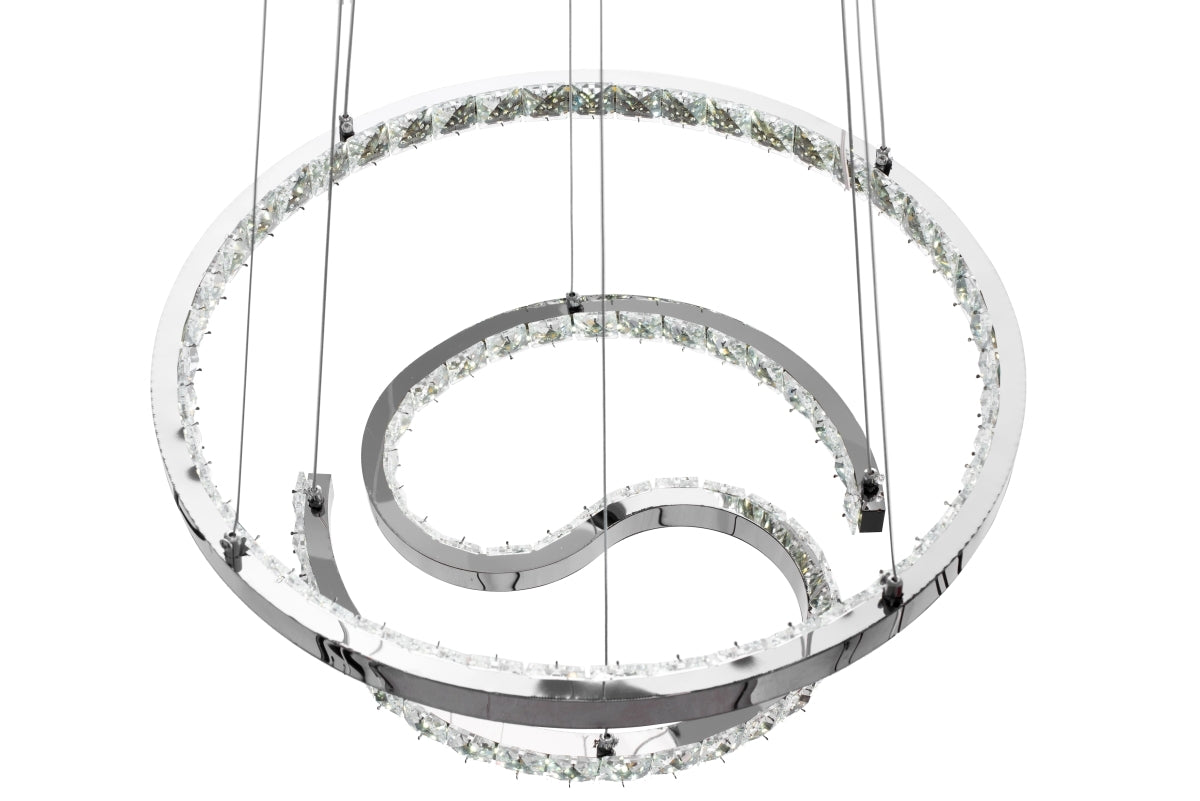 Lampa Kryształowa Wisząca Ring Led APP773-2CP  5