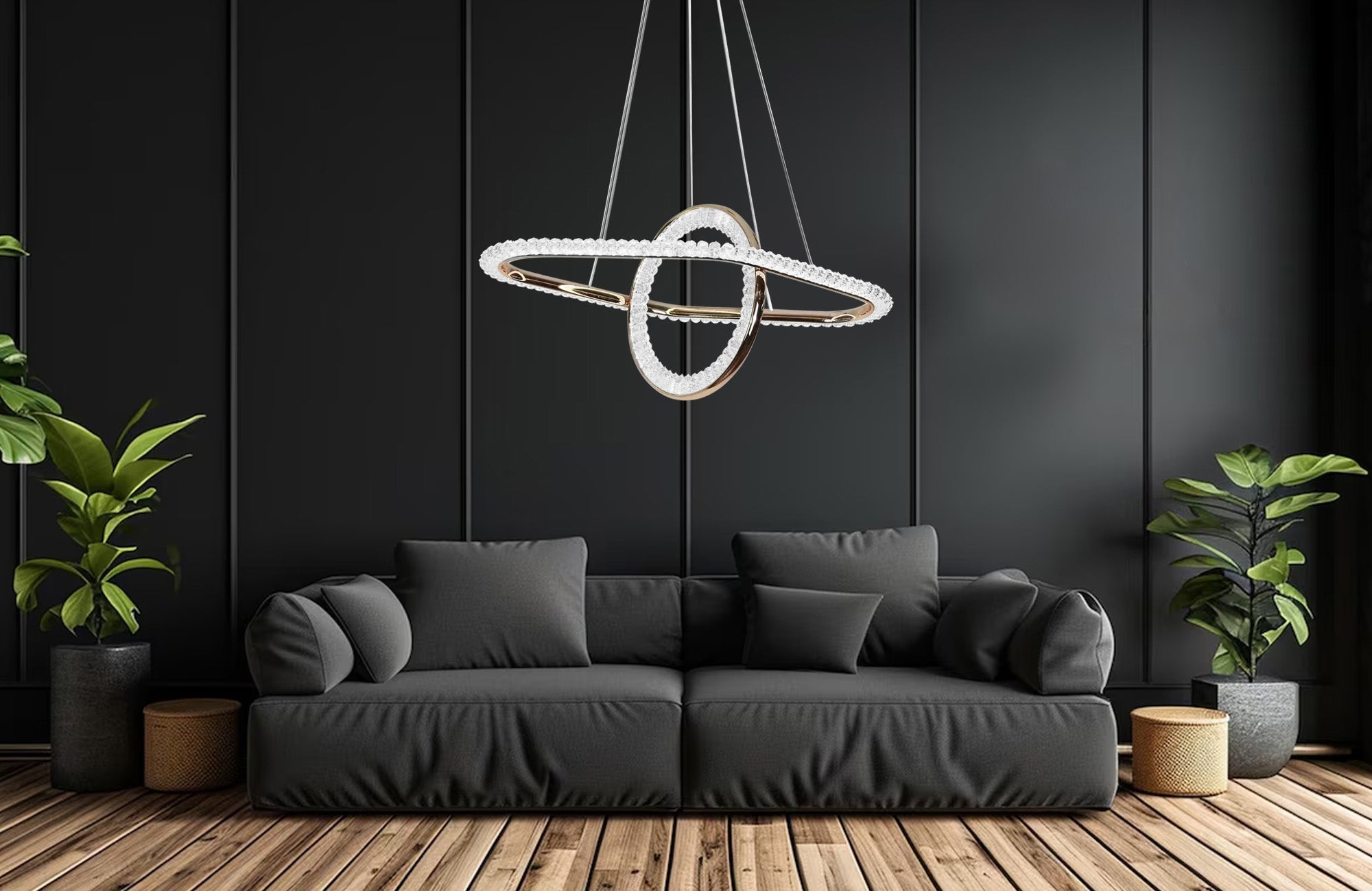 Lampa Wisząca Led G034-cp Złota  4