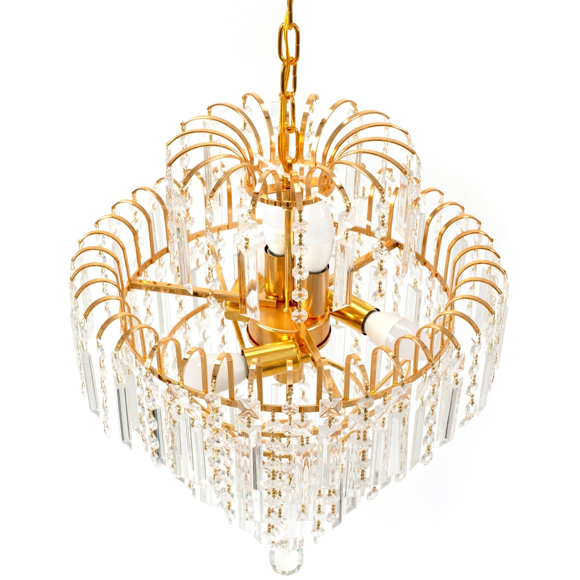 Kryształowa Lampa Sufitowa 312358 Złota  4