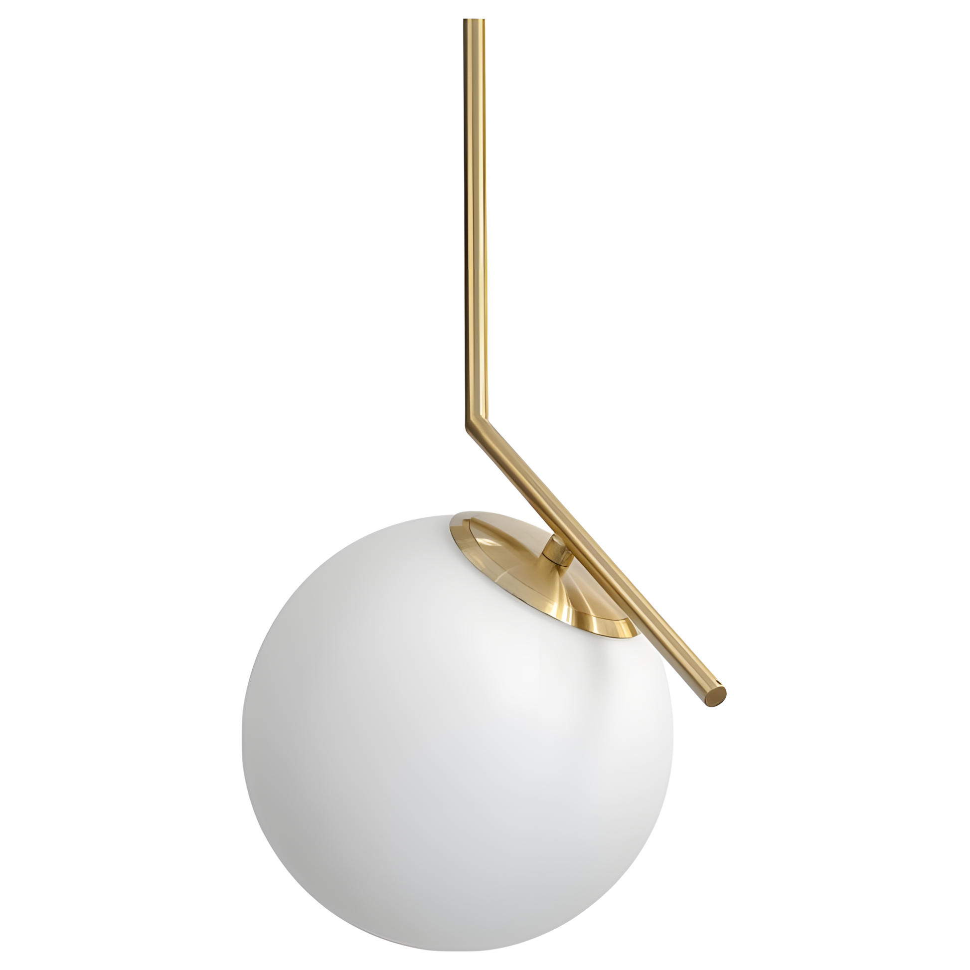 Lampa Sufitowa Wisząca Szklana Kula G106-1w Złota Biała  2