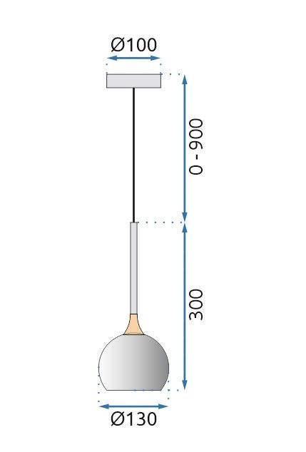 Lampa Sufitowa Wisząca Led G086-1cp Złota  7