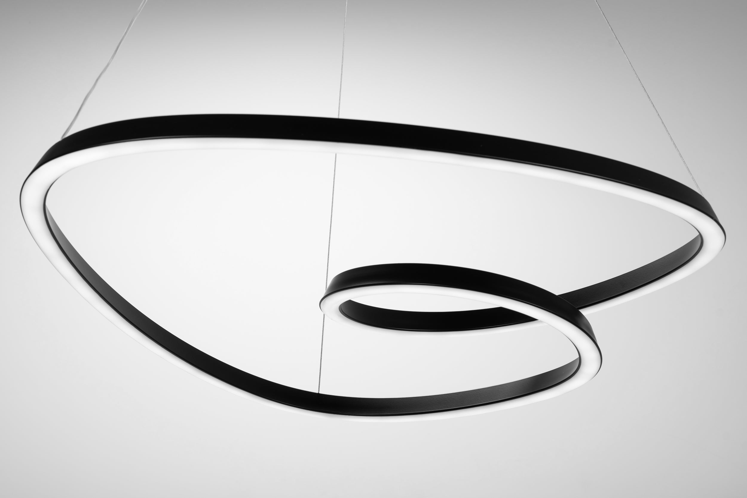 Lampa Sufitowa Wisząca Loop Led + Pilot App796-cp Czarna  4