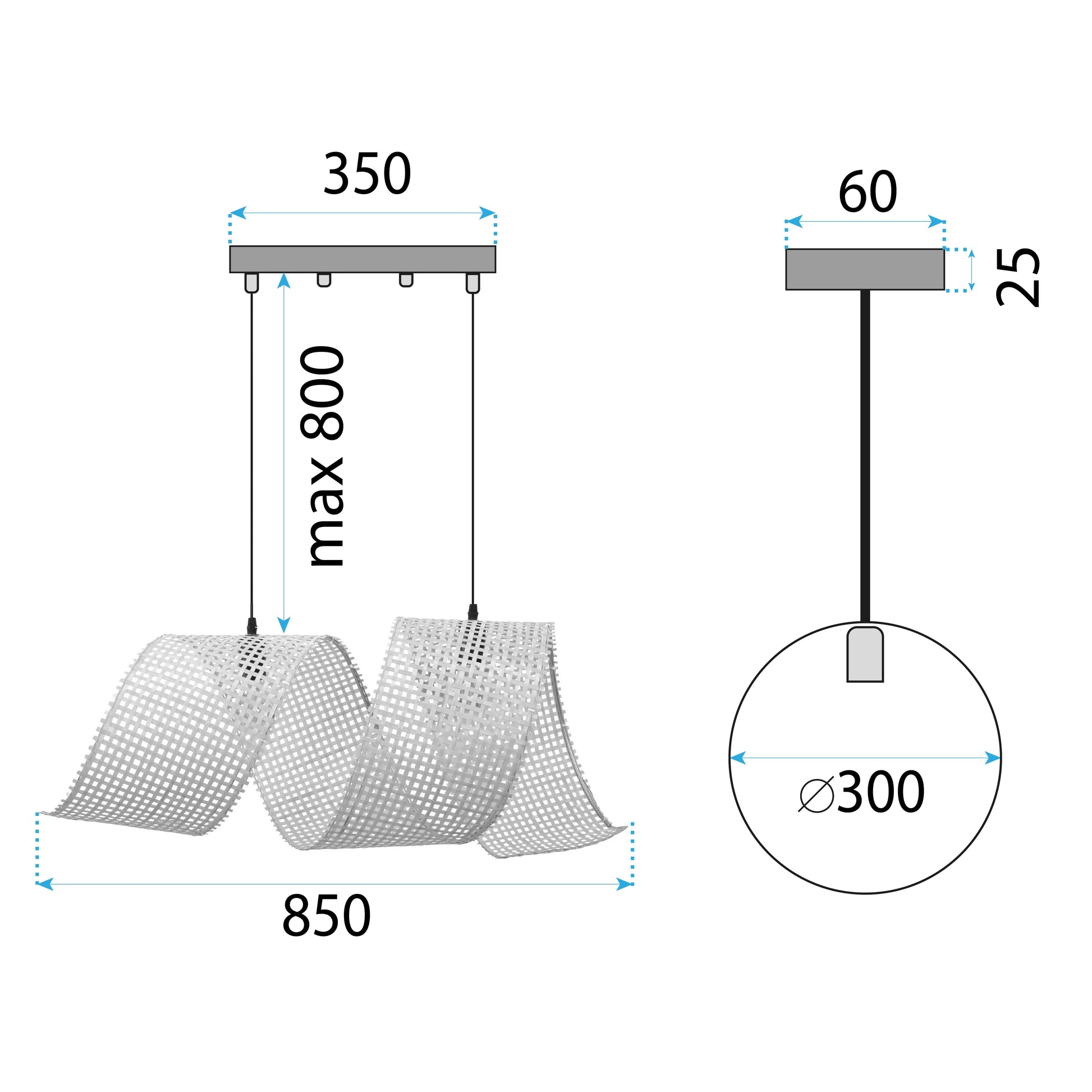 Lampa Sufitowa Wisząca Boho APP1644-1CP  5