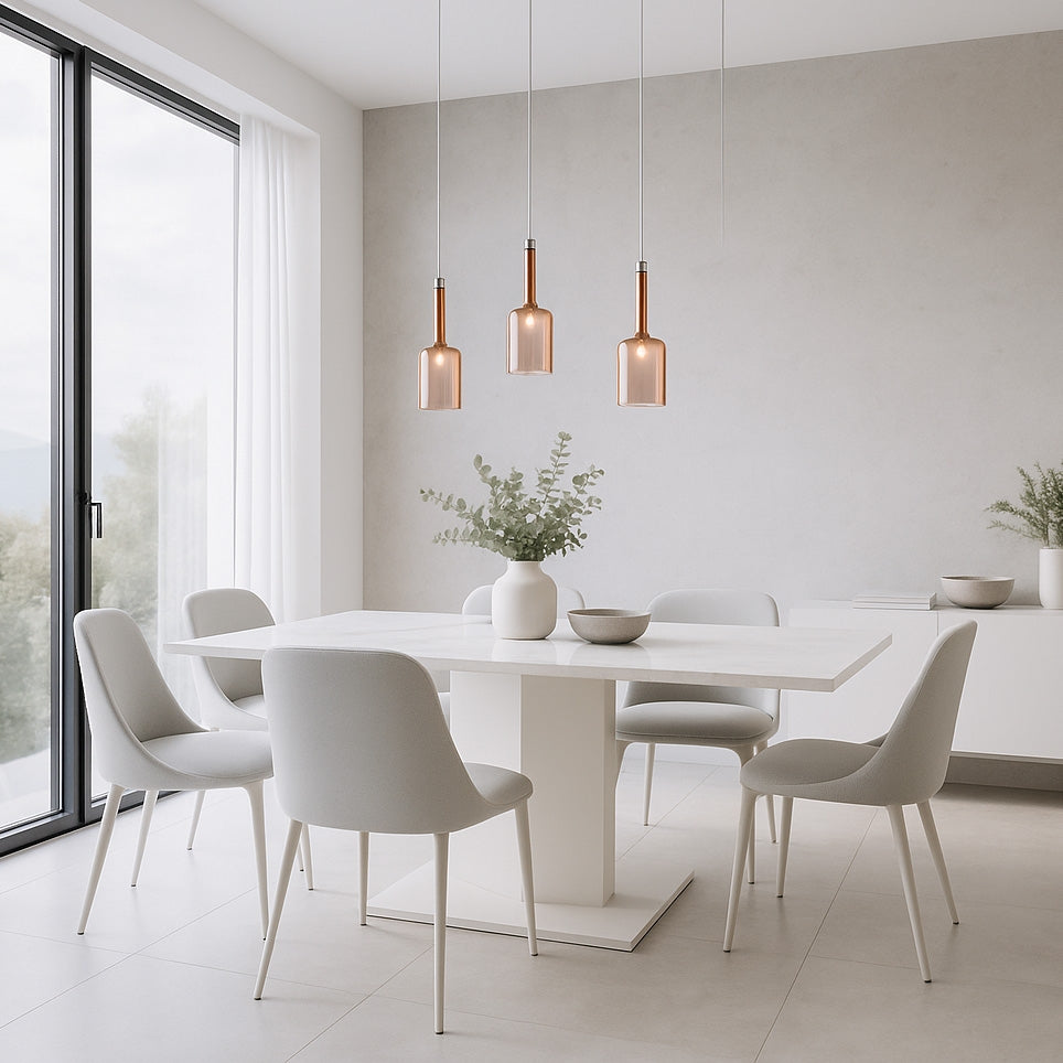 Lampa Sufitowa Wisząca Szklany Klosz APP1699-1CP Amber B  2