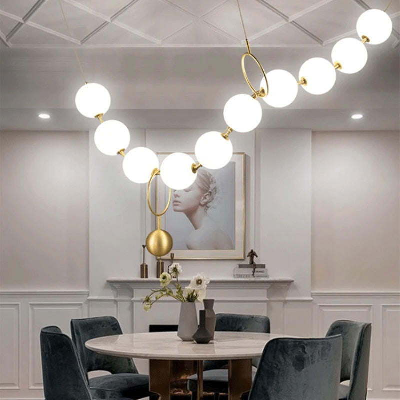 Lampa Sufitowa Wisząca Led APP1444-10CP Złota  5