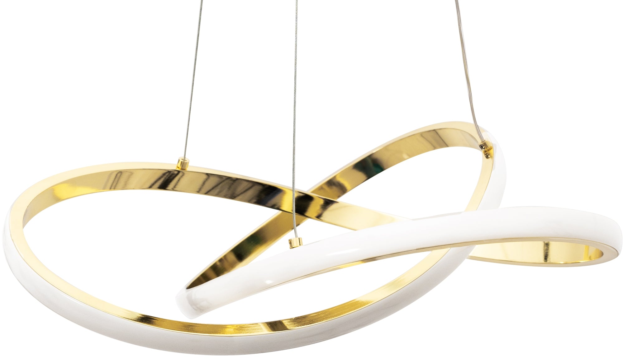 Lampa Sufitowa Wisząca Ring Nowoczesna Led + Pilot App390-cp Złota  3