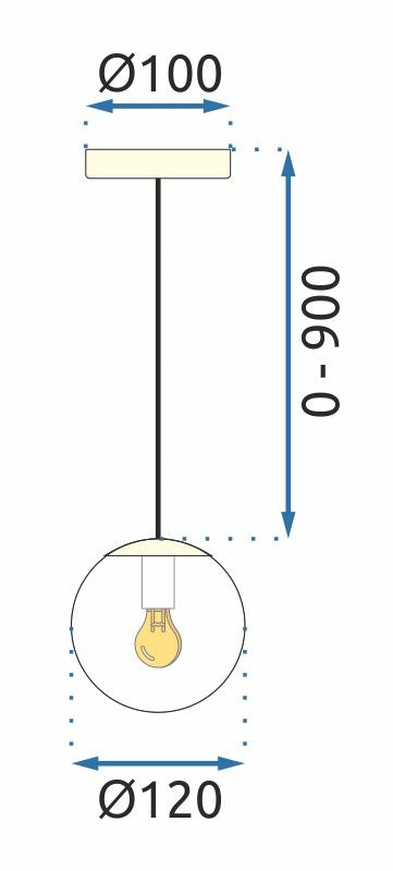 Lampa Wisząca APP1249-1C Złota  4