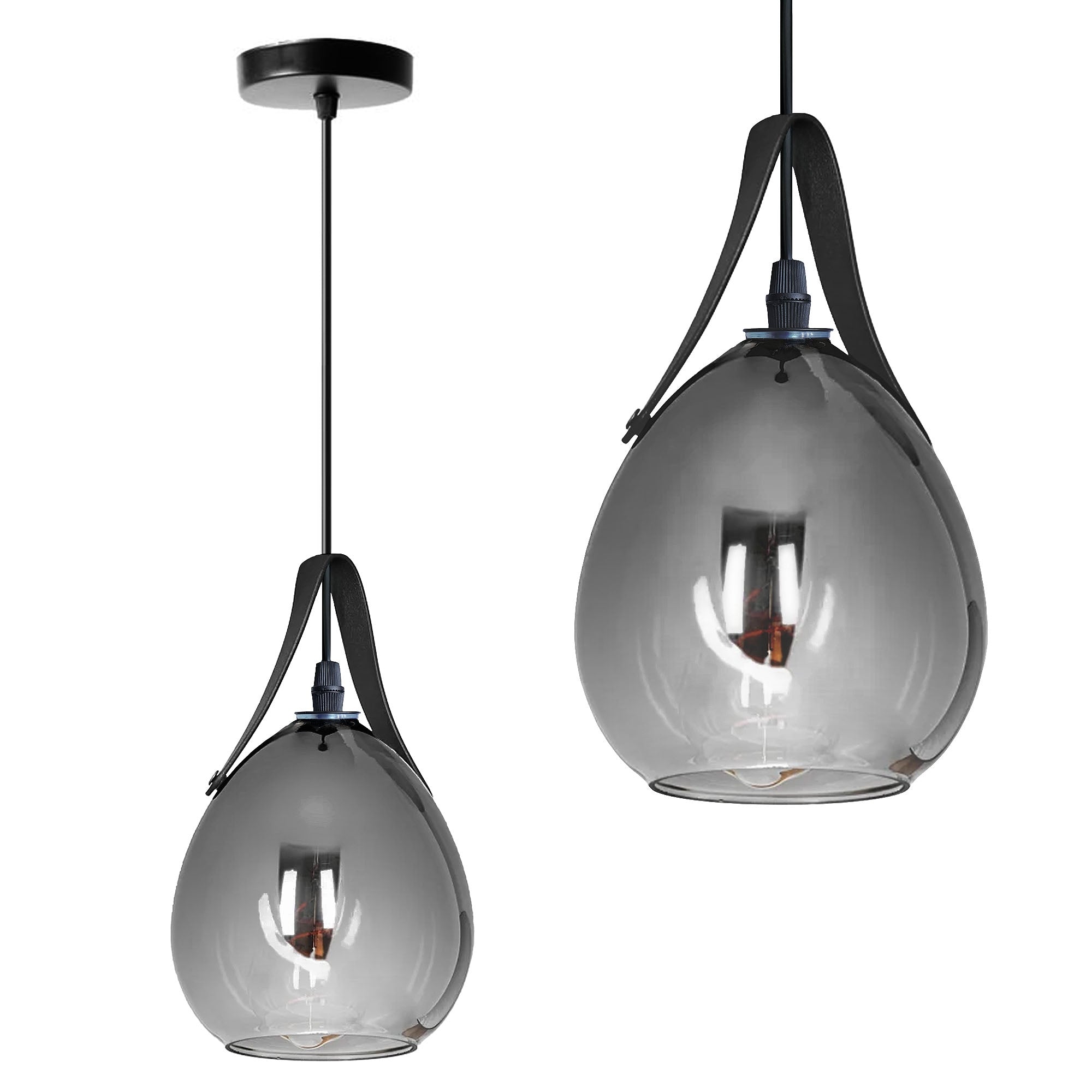 Lampa Wisząca APP1774-1CP Black Grey  1