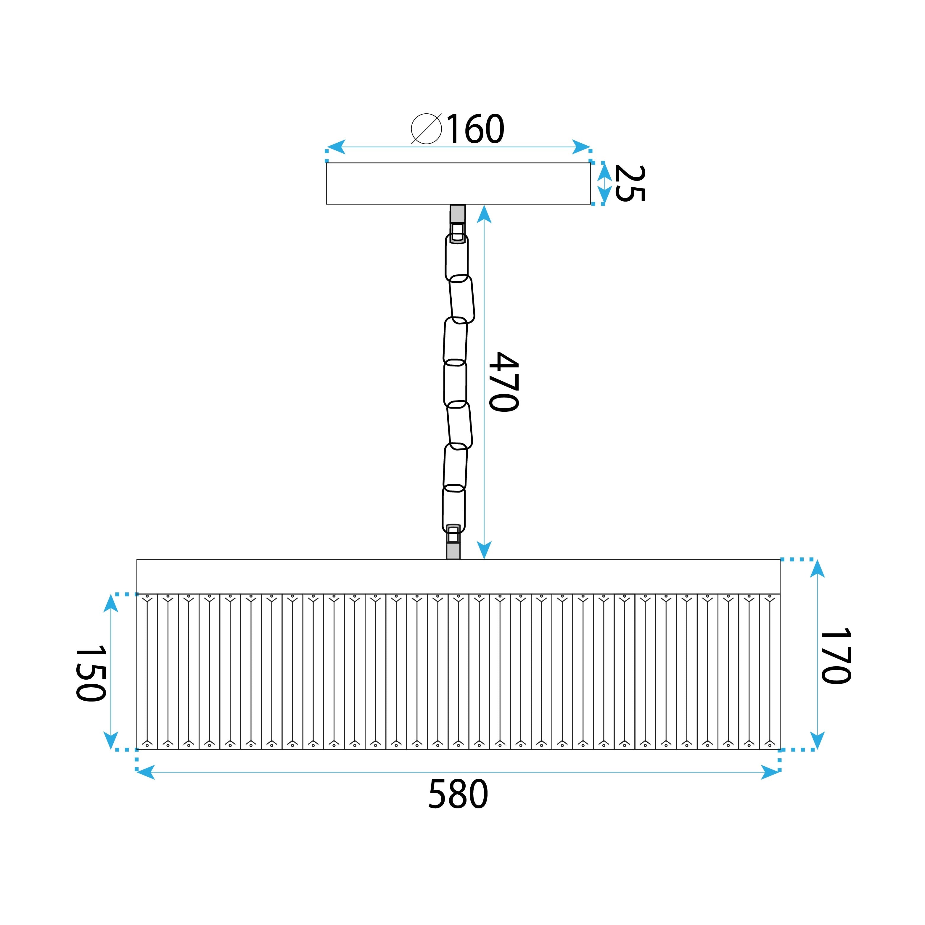 Lampa Kryształowa Wisząca APP1532-8CP Chrom  7