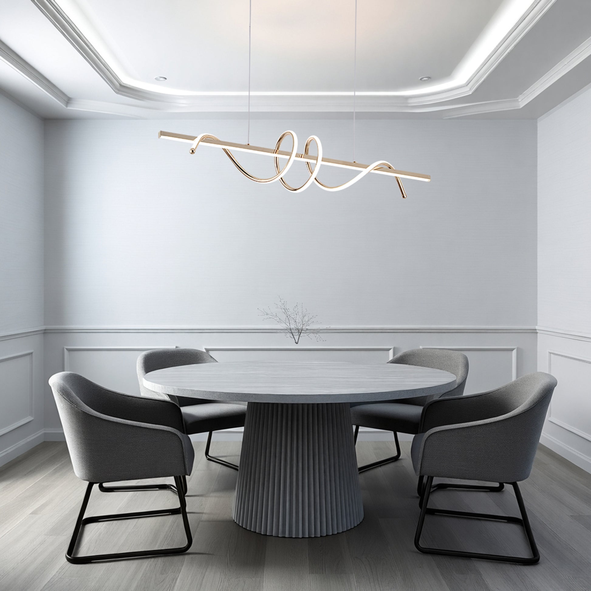 Lampa Wisząca Led G065-cp Złota  4