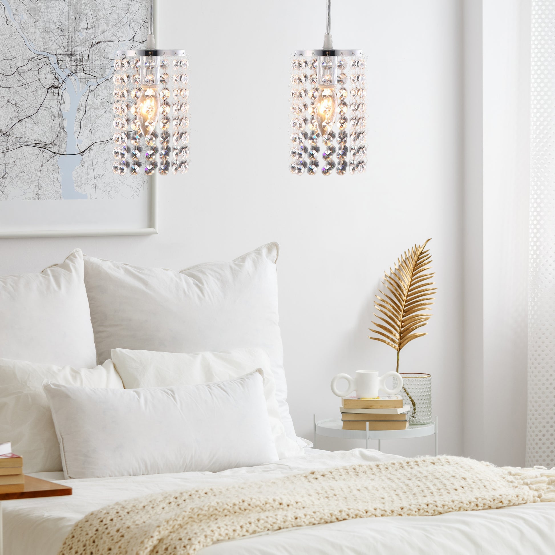 Lampa Sufitowa Kryształ APP730-1CP Srebrna  4