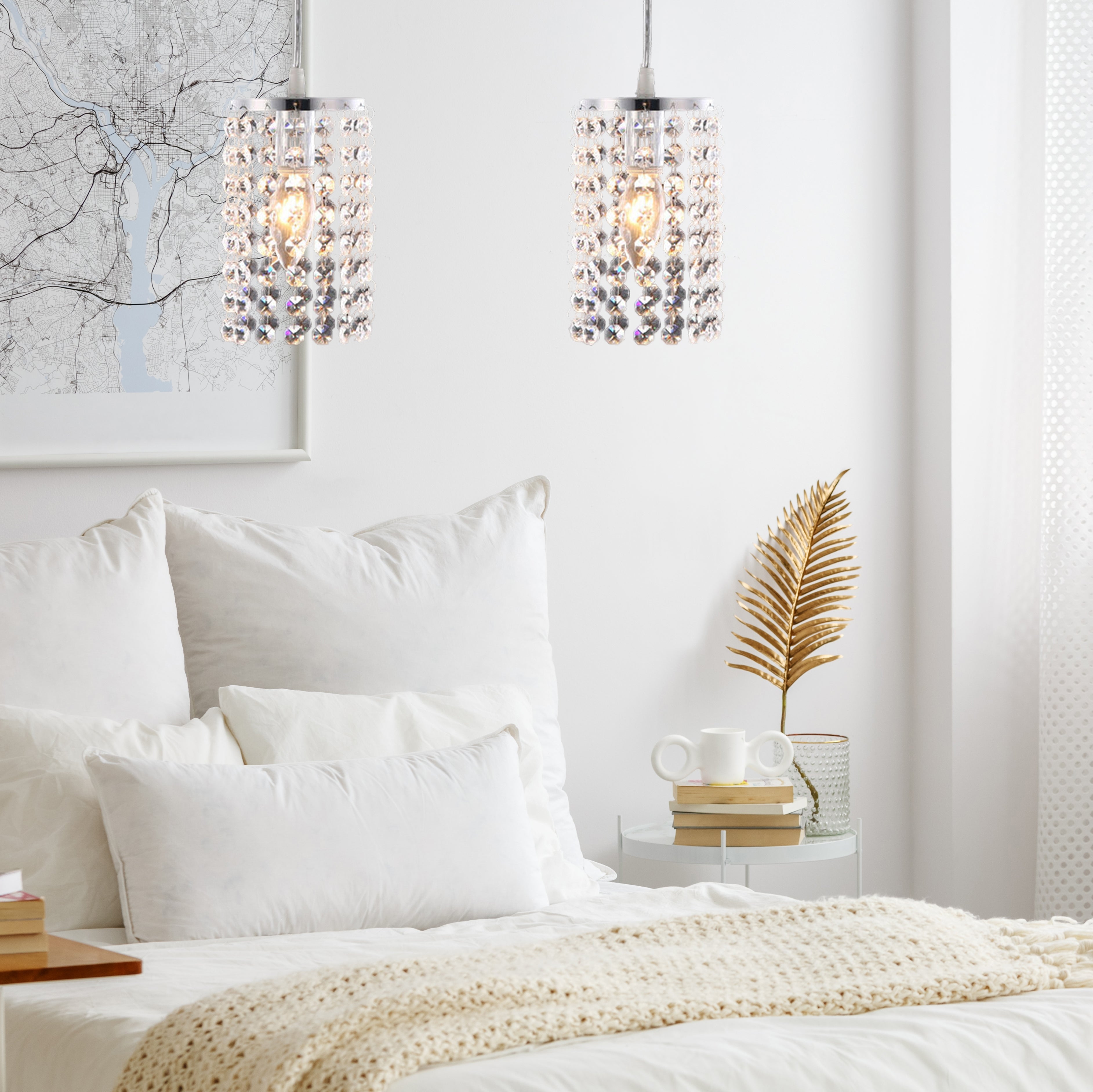 Lampa Sufitowa Kryształ APP730-1CP Srebrna  4