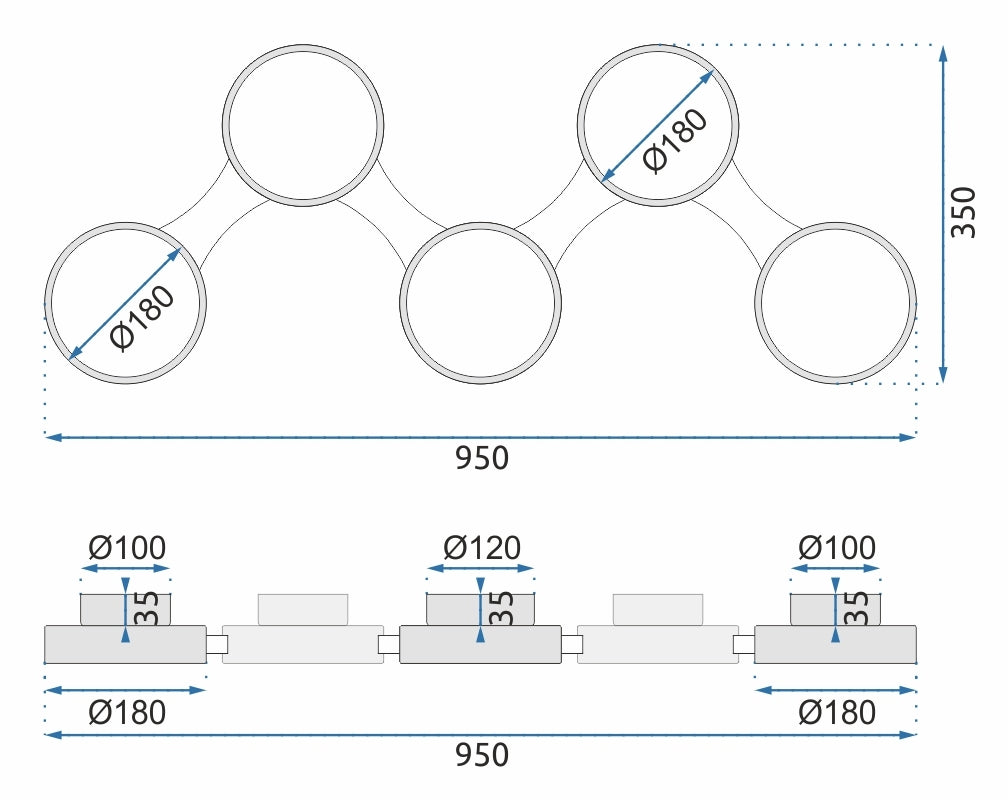 Lampa Sufitowa APP526-5C Czarna  9