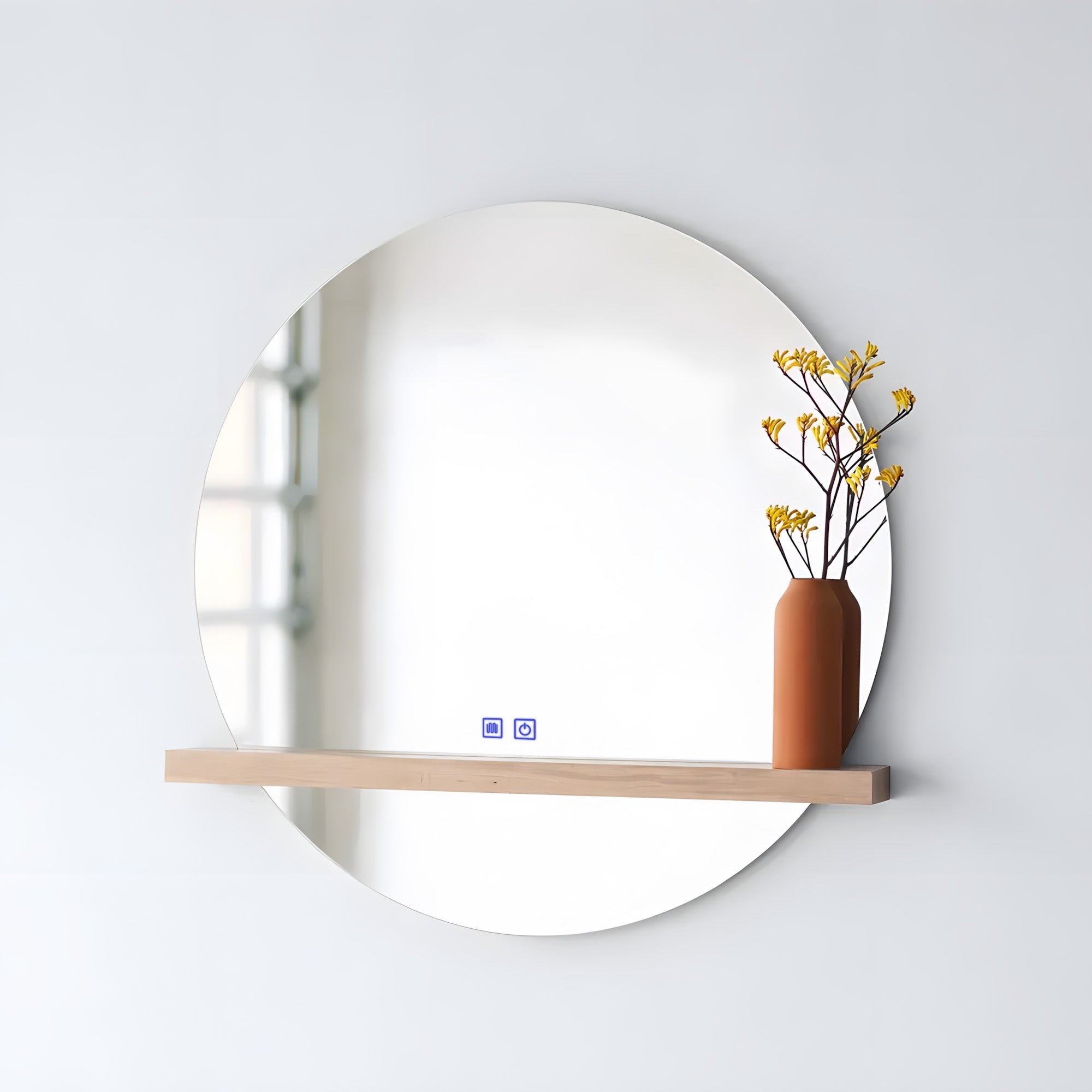 Lustro Ścienne Led Z Półką 60cm 102  2