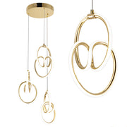 Lampa Wisząca Led G082-3cpr Złota  1