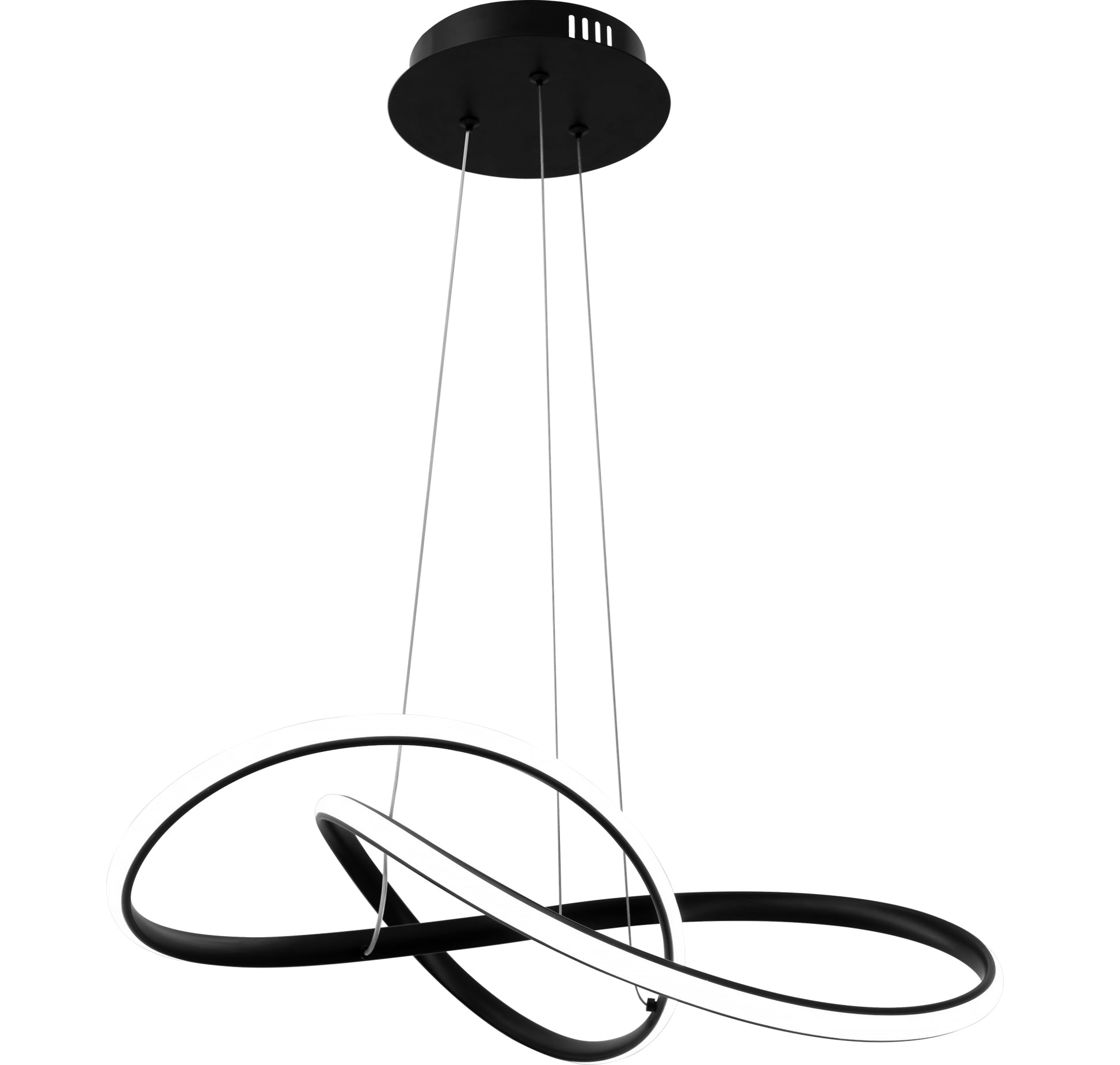 Lampa Sufitowa Wisząca Ring Nowoczesna Led + Pilot App395-cp Czarna  2