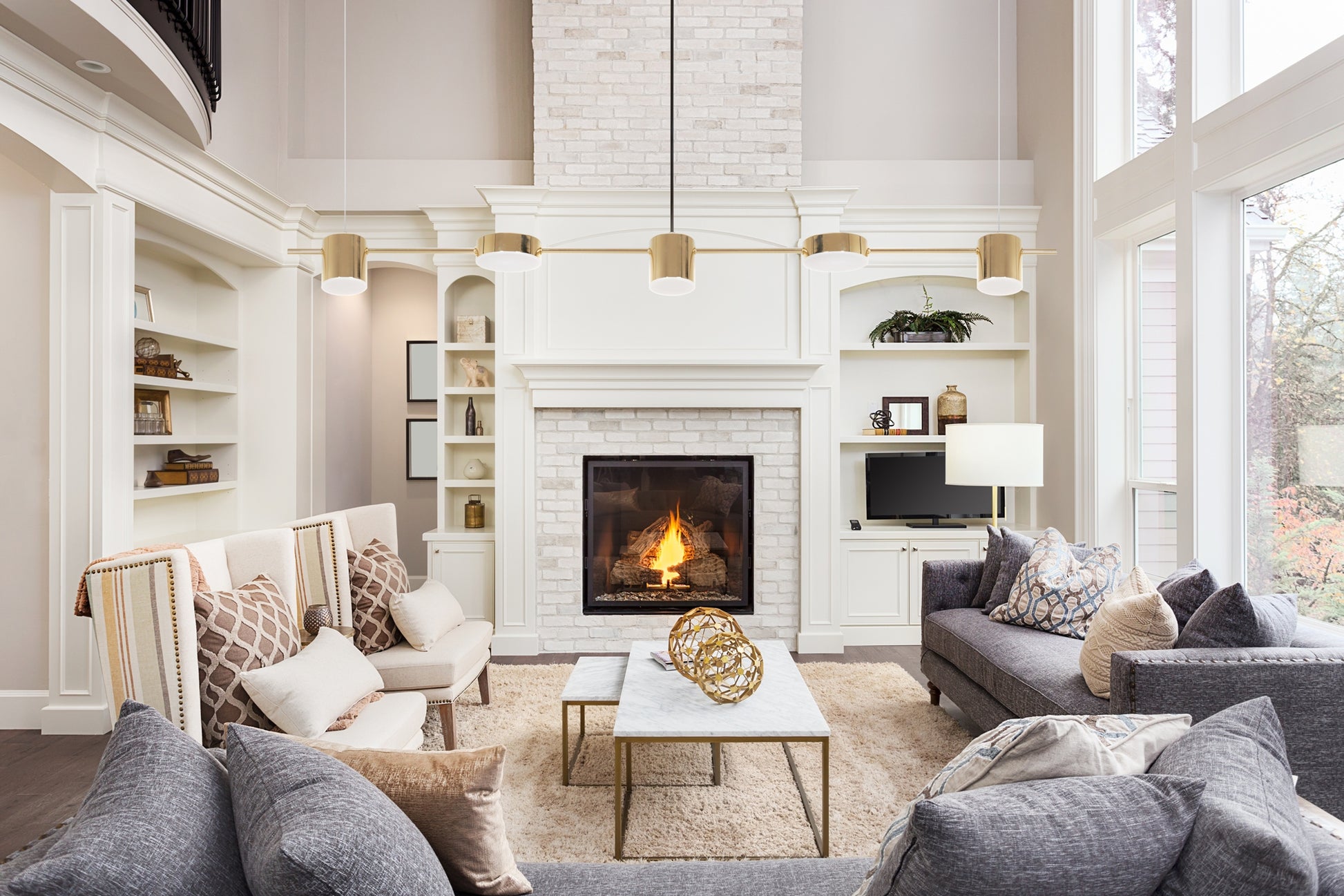 Lampa Sufitowa Wisząca Led APP929-5CP Złota  4