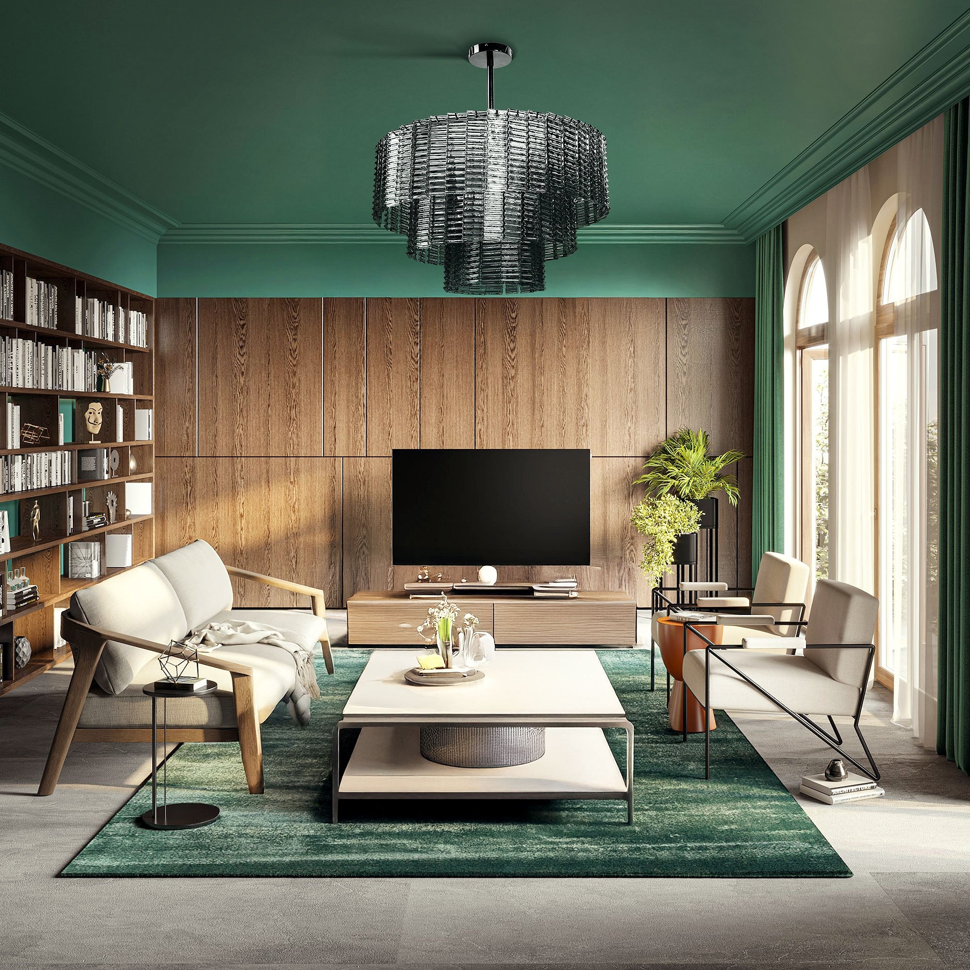 Lampa Sufitowa Wisząca APP1678-8CP Szara  9